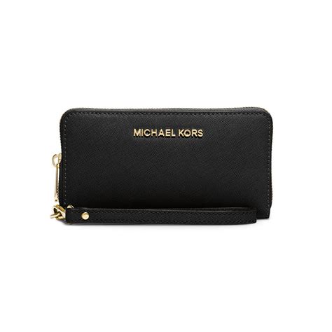 michael michael kors large flat multifunction wristlet|Michael Kors wristlet sale.